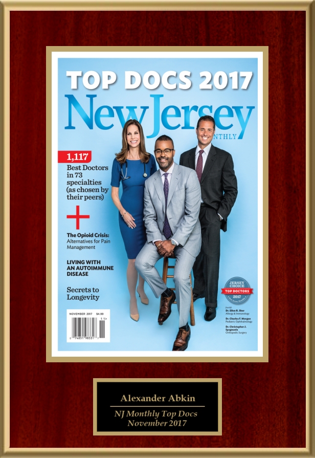 NJ "Top Doctors" in Bariatric Surgery by New Jersey Monthly Magazine